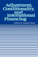 Copertina  Adjustment, conditionality, and international financing