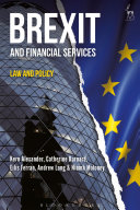 Copertina  Brexit and financial services : law and policy